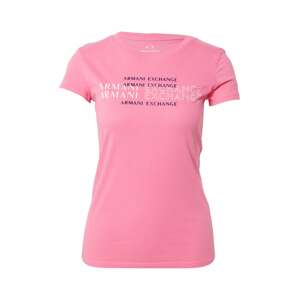 ARMANI EXCHANGE Tričko  pink / bílá / modrá