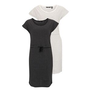 Vero Moda Tall Šaty 'April'  černá / bílá