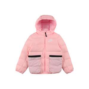 Nike Sportswear Zimní bunda  růžová / černá / pastelová fialová / bílá