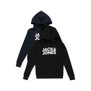 Jack & Jones Junior Mikina námořnická modř / černá / bílá