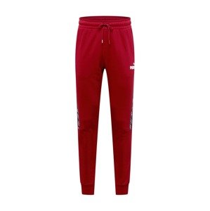 PUMA Sportovní kalhoty 'Power'  červená / bílá / černá