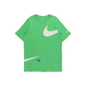 Nike Sportswear Tričko  světle šedá / limetková