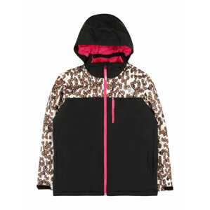 THE NORTH FACE Sportovní bunda 'Snowquest'  hnědá / černá / světle béžová / pink
