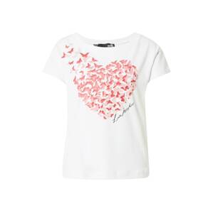 Love Moschino Tričko  bílá / červená / růžová / černá