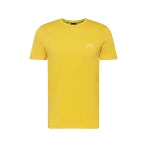 BOSS Green Tričko  pastelově žlutá / bílá