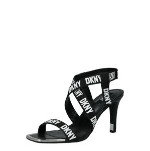 DKNY Páskové sandály 'BANI'  bílá / černá