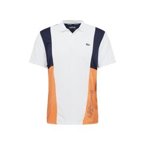 Lacoste Sport Funkční tričko  bílá / tmavě modrá / oranžová