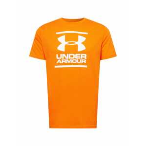 UNDER ARMOUR Funkční tričko 'Foundation'  oranžová / bílá