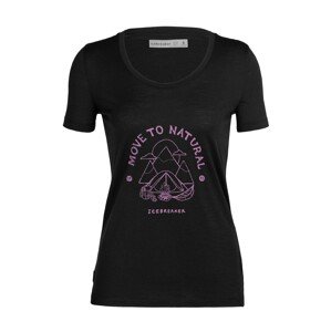 ICEBREAKER Funkční tričko  fialová / černá