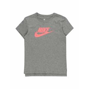 Nike Sportswear Tričko 'FUTURA'  šedý melír / pitaya