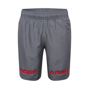 UNDER ARMOUR Sportovní kalhoty  šedá / červená