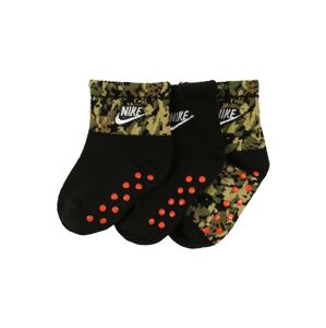 Nike Sportswear Ponožky  černá / khaki / oranžová