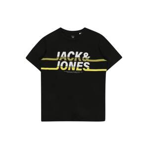 Jack & Jones Junior Tričko 'CHARLES'  žlutá / černá / bílá