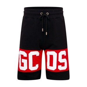 GCDS Kalhoty  černá / červená / bílá