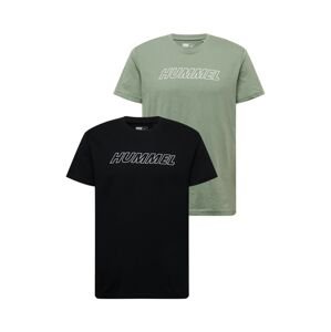 Hummel Funkční tričko zelená / černá / bílá