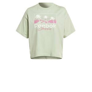 Reebok Classics Tričko  zelená / pink / bílá