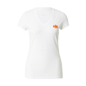ARMANI EXCHANGE Tričko  oranžová / bílá