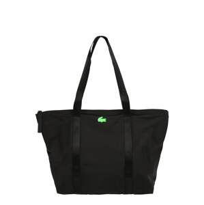 LACOSTE Nákupní taška 'Jeanne'  černá / světle zelená