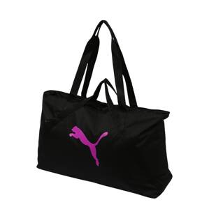 PUMA Sportovní taška 'AT ESS'  černá / svítivě fialová