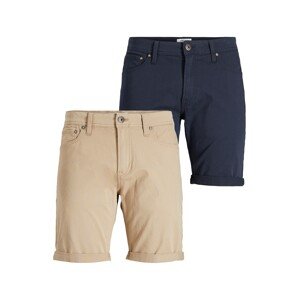 JACK & JONES Kalhoty 'RICK'  béžová / námořnická modř