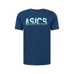 ASICS Funkční tričko  tmavě modrá / bílá / tyrkysová