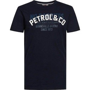 Petrol Industries Tričko  námořnická modř / chladná modrá / bílá