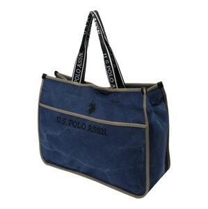 U.S. POLO ASSN. Nákupní taška 'Halifax'  modrá džínovina / kámen / černá