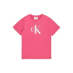 Calvin Klein Jeans Tričko  světlemodrá / tmavě růžová / bílá