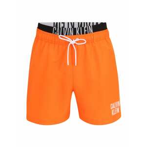 Calvin Klein Swimwear Plavecké šortky  oranžová / bílá / černá