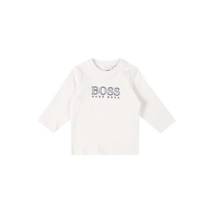 BOSS Kidswear Tričko  bílá / noční modrá / modrá