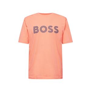 BOSS Green Tričko 'Teeos' námořnická modř / jasně oranžová