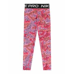 NIKE Sportovní kalhoty  fialová / pink / černá / bílá