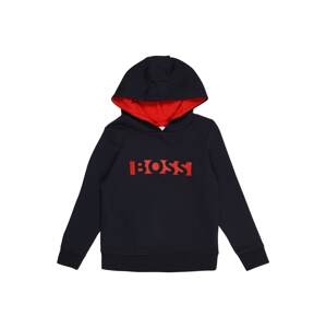 BOSS Kidswear Mikina  marine modrá / červená
