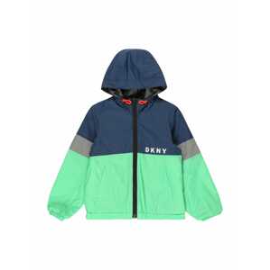 DKNY Přechodná bunda  tmavě modrá / šedá / světle zelená / oranžová