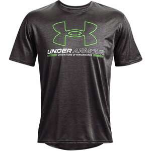 UNDER ARMOUR Funkční tričko 'Training Vent' šedá / svítivě zelená / bílá