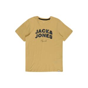 Jack & Jones Junior Tričko 'BLOOMER'  tmavě modrá / hořčicová