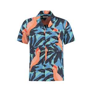 Shiwi Košile 'Tropical Cockatoo' modrá / námořnická modř / světlemodrá / meruňková / broskvová