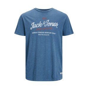 JACK & JONES Tričko 'CARLYLE'  tmavě modrá / červená / bílá