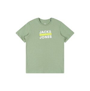 Jack & Jones Junior Tričko 'Dan'  jablko / bílá / limone