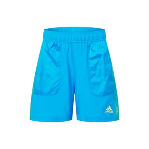 ADIDAS PERFORMANCE Sportovní kalhoty  modrá / zelená / bílá