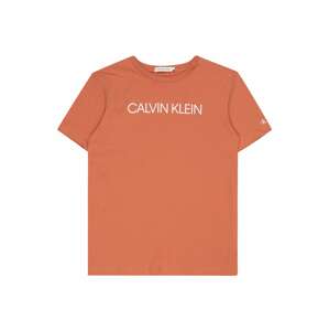 Calvin Klein Jeans Tričko  oranžová / bílá