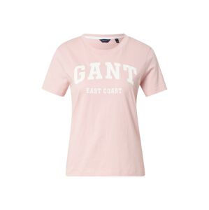 GANT Tričko  bílá / pastelově růžová