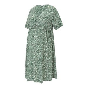 Pieces Maternity Košilové šaty 'NYA'  světle šedá / zelená / bílá