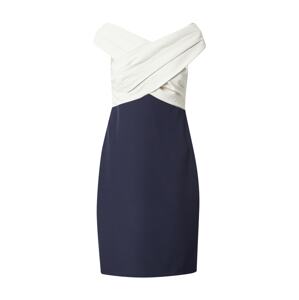 Lauren Ralph Lauren Koktejlové šaty 'IRENE' krémová / námořnická modř