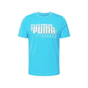 PUMA Funkční tričko  azurová / bílá / černá