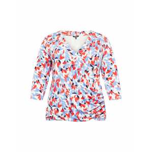 Lauren Ralph Lauren Plus Tričko 'ALAYJA'  kouřově modrá / bílá / černá / oranžově červená