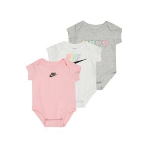 Nike Sportswear Dupačky/body  šedá / růžová / bílá