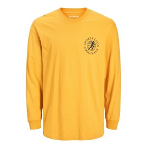 JACK & JONES Tričko 'Brink' námořnická modř / zlatě žlutá