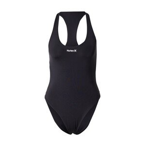 Hurley Sportovní plavky černá / bílá
