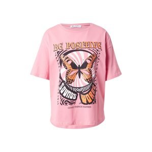 Koton Oversized tričko  pink / oranžová / černá / bílá